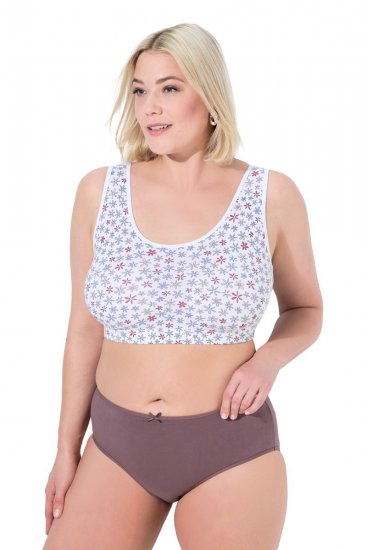 Ulla Popken 710201 Slip confezione da 5 Marrone - Slip - 