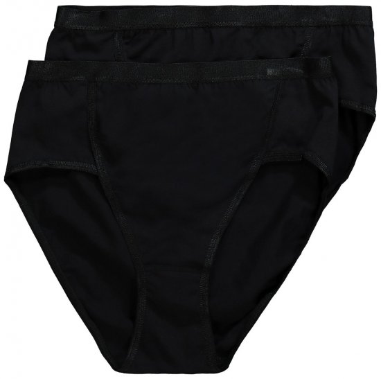 Ulla Popken 711214 Slip confezione da 2 Nero - Slip - 