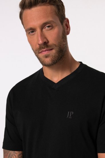 JP1880 711318 T-shirt con scollo a V confezione da 2 Nero - Magliette - Magliette Uomo Taglie Forti