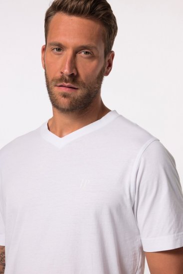 JP1880 711318 T-shirt con scollo a V confezione da 2 Bianco - Magliette - Magliette Uomo Taglie Forti