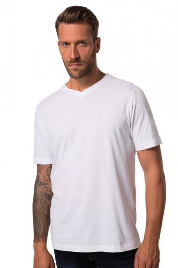 JP1880 711318 T-shirt con scollo a V confezione da 2 Bianco - Magliette - Magliette Uomo Taglie Forti