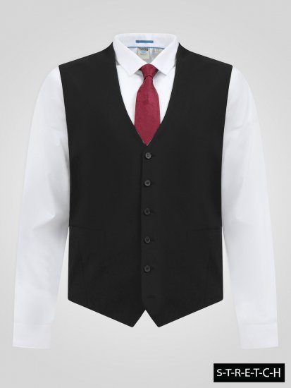 D555 Ted Gilet da abito Nero - Abiti - Abiti da Uomo Taglie Forti