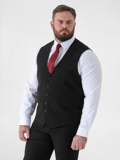 D555 Ted Gilet da abito Nero - Abiti - Abiti da Uomo Taglie Forti