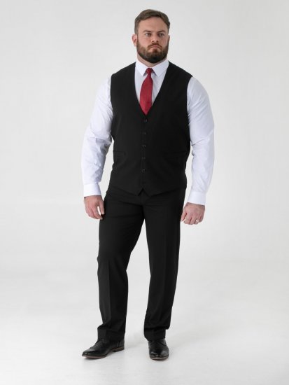D555 Ted Gilet da abito Nero - Abiti - Abiti da Uomo Taglie Forti