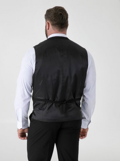 D555 Ted Gilet da abito Nero - Abiti - Abiti da Uomo Taglie Forti