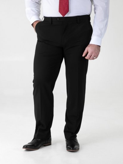 D555 Ted 4 Way Stretch Tailored Trouser Nero - Abiti - Abiti da Uomo Taglie Forti
