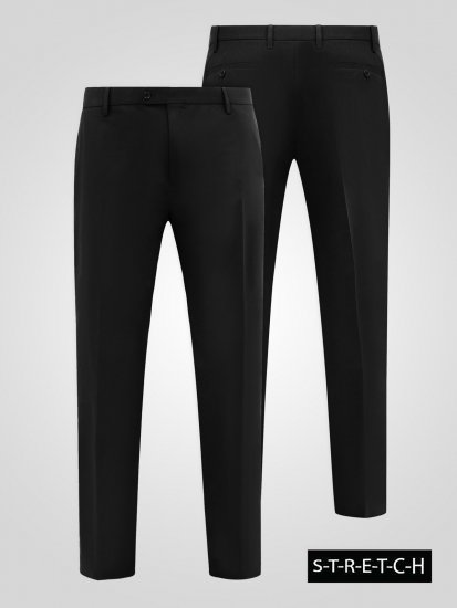 D555 Ted Pantaloni da abito Nero - Abiti - Abiti da Uomo Taglie Forti