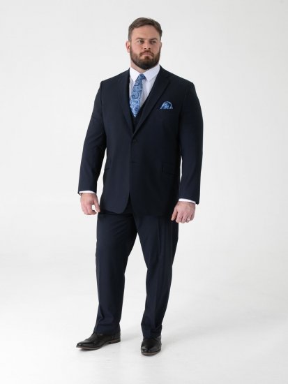 D555 Ted 4 Way Stretch Tailored Suit Jacket Blu navy - Abiti - Abiti da Uomo Taglie Forti