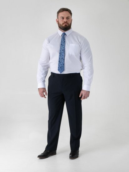 D555 Ted 4 Way Stretch Tailored Trouser Blu navy - Abiti - Abiti da Uomo Taglie Forti