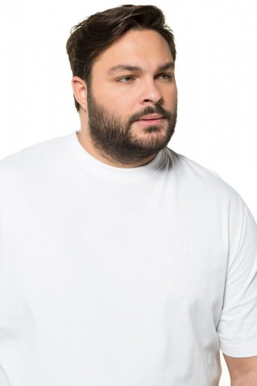 JP1880 712616 T-shirt con vestibilità pancia Bianco - Magliette - Magliette Uomo Taglie Forti