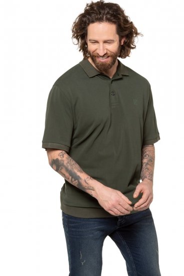 JP1880 712617 Polo con vestibilità pancia Oliva scuro - Polo - Polo Uomo Taglie Forti