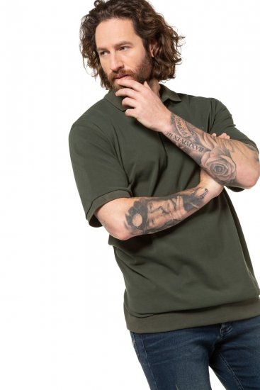 JP1880 712617 Polo con vestibilità pancia Oliva scuro - Polo - Polo Uomo Taglie Forti