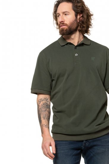 JP1880 712617 Polo con vestibilità pancia Oliva scuro - Polo - Polo Uomo Taglie Forti
