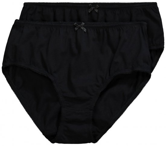 Ulla Popken 712882 Slip confezione da 2 Nero - Slip - 