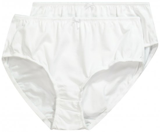 Ulla Popken 712882 Slip confezione da 2 Bianco - Slip - 