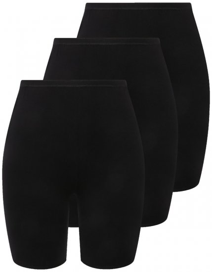 Ulla Popken 716595 Culotte confezione da 3 Nero - Slip - 