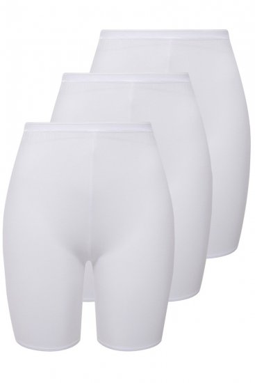 Ulla Popken 716595 Culotte con protezione cosce confezione da 3 Bianco - Slip - 