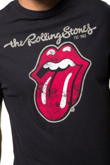 JP1880 Rolling Stones Graphic Band Comfort Fit T-Shirt Black - Magliette - Magliette Uomo Taglie Forti