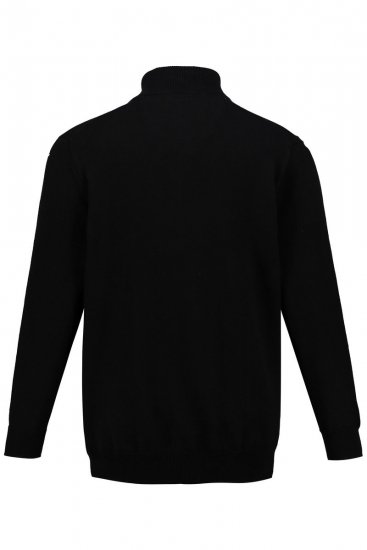 JP1880 716842 Maglione in maglia con mezza zip Nero - Felpe & felpe con cappuccio - Felpe & Felpe con Cappuccio Uomo Taglie Forti