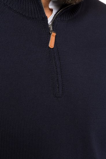 JP1880 716842 Maglione in maglia con mezza zip Blu scuro - Felpe & felpe con cappuccio - Felpe & Felpe con Cappuccio Uomo Taglie Forti