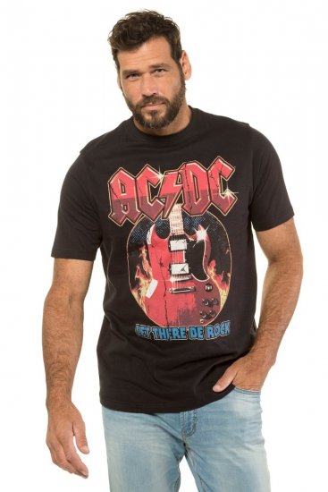 JP1880 ACDC - Let There Be Rock Vintage looking Band T-Shirt Black - Magliette - Magliette Uomo Taglie Forti