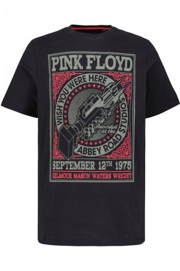 JP1880 Pink Floyd Retro Graphic Comfort Fit Band T-Shirt Black - Magliette - Magliette Uomo Taglie Forti