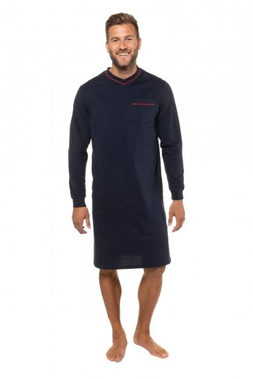 JP1880 721331 Camicia da notte a maniche lunghe Blu scuro - Intimo & costumi da bagno - Intimo Taglie Forti Uomo