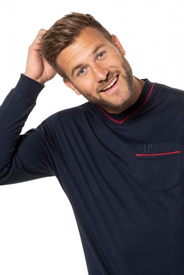 JP1880 721331 Camicia da notte a maniche lunghe Blu scuro - Intimo & costumi da bagno - Intimo Taglie Forti Uomo