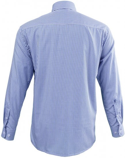 JP1880 722859 Camicia a quadretti a maniche lunghe Azzurro - Camicie - Camicie Taglie Forti Uomo