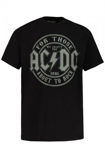 JP1880 AC/DC Graphic Comfort Fit Band T-Shirt Black - Magliette - Magliette Uomo Taglie Forti