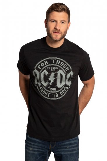 JP1880 AC/DC Graphic Comfort Fit Band T-Shirt Black - Magliette - Magliette Uomo Taglie Forti