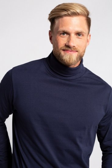 JP1880 723303 Maglia a collo alto a maniche lunghe Blu scuro - Felpe & felpe con cappuccio - Felpe & Felpe con Cappuccio Uomo Taglie Forti