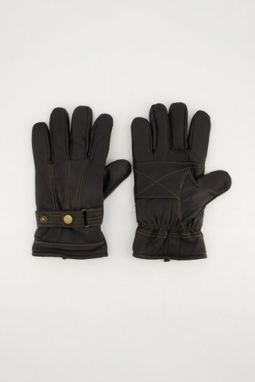 JP1880 Gloves Leather Warm Lining Black - Guanti - 