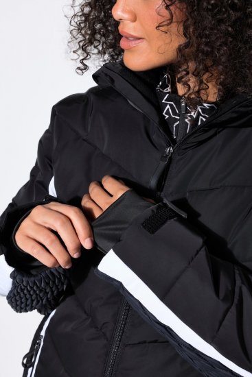 Ulla Popken 725348 Giacca da sci trapuntata Nero - Abbigliamento sci - 