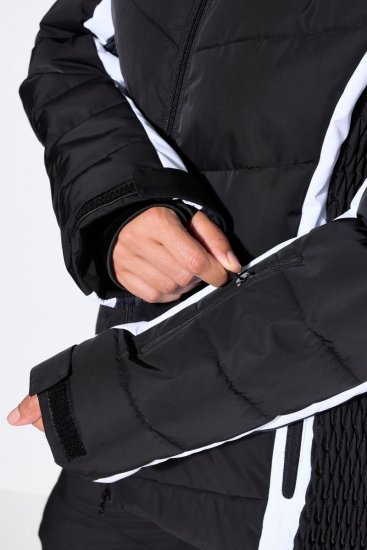 Ulla Popken 725348 Giacca da sci trapuntata Nero - Abbigliamento sci - 