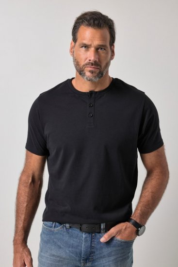 JP1880 726695 T-shirt henley Nero TALL - TALL T-shirts - T-Shirt per Uomini Alti