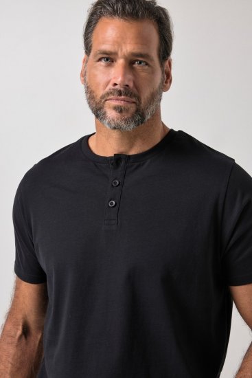 JP1880 726695 T-shirt henley Nero TALL - TALL T-shirts - T-Shirt per Uomini Alti