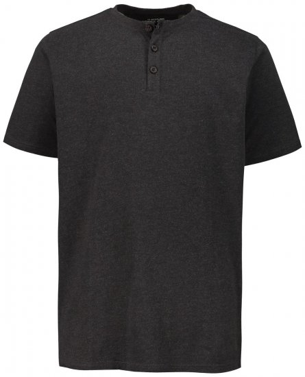 JP1880 726695 T-shirt Henley Grigio scuro - Magliette - Magliette Uomo Taglie Forti