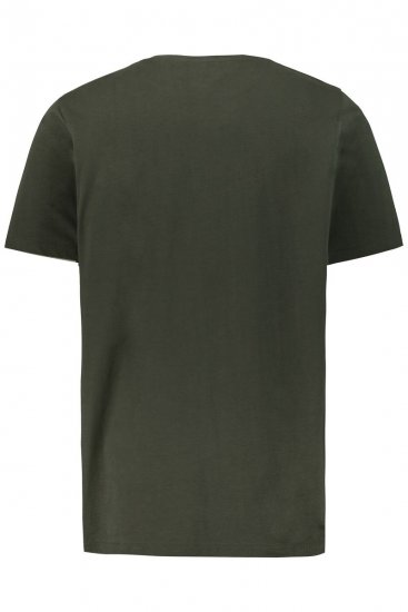 JP1880 726695 T-shirt Henley Oliva scuro - Magliette - Magliette Uomo Taglie Forti