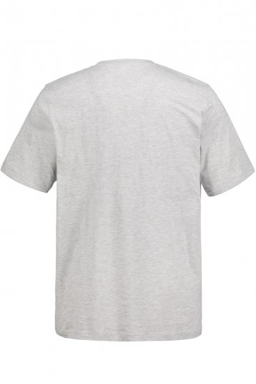 JP1880 726695 T-shirt Henley Grigio melange - Magliette - Magliette Uomo Taglie Forti