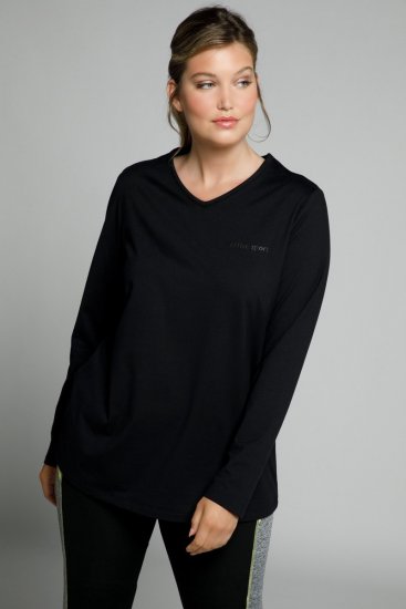 Ulla Popken 751623 Maglia da sci ad asciugatura rapida Nero - Abbigliamento sci - 