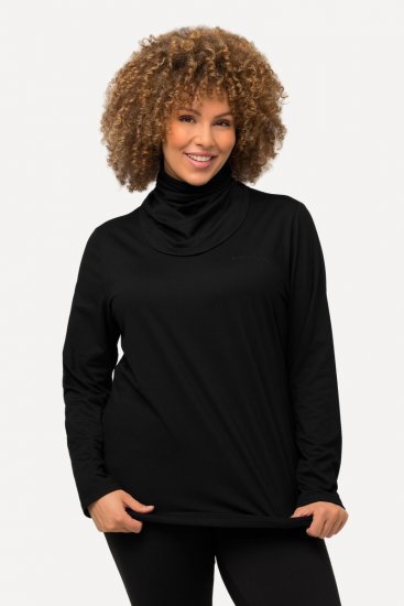 Ulla Popken 751623 Maglia da sci ad asciugatura rapida Nero - Abbigliamento sci - 