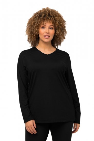 Ulla Popken 751623 Maglia da sci ad asciugatura rapida Nero - Abbigliamento sci - 