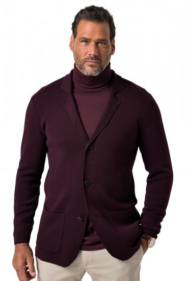 JP1880 Milano Flexnamic Blazer in maglia Melanzana - Abiti - Abiti da Uomo Taglie Forti