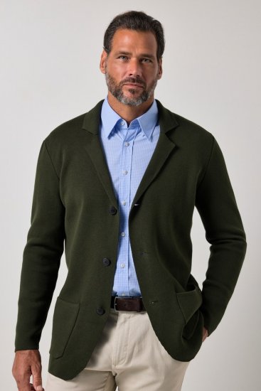 JP1880 Milano Flexnamic Blazer in maglia Oliva scuro - Abiti - Abiti da Uomo Taglie Forti