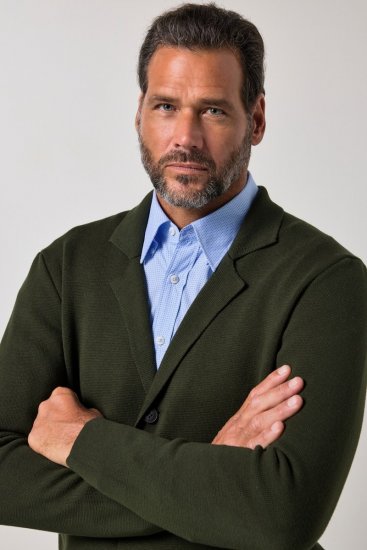 JP1880 Milano Flexnamic Blazer in maglia Oliva scuro - Abiti - Abiti da Uomo Taglie Forti