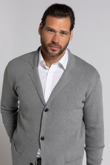 JP1880 Milano Flexnamic Blazer in maglia Grigio melange - Abiti - Abiti da Uomo Taglie Forti