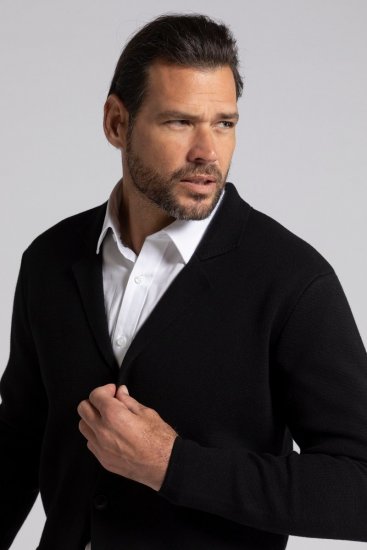 JP1880 Jacket Business Flexnamic Milano Black - Abiti - Abiti da Uomo Taglie Forti