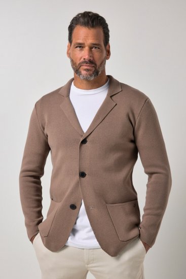 JP1880 Milano Flexnamic Blazer in maglia Marrone noce - Abiti - Abiti da Uomo Taglie Forti