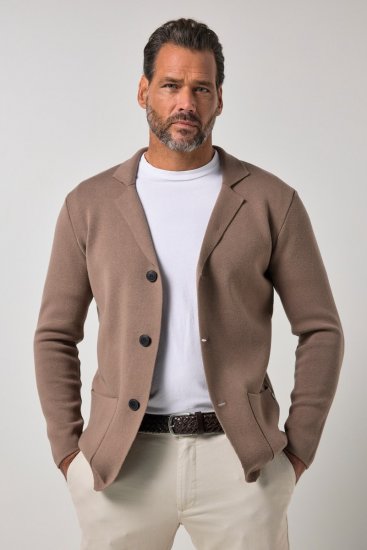 JP1880 Milano Flexnamic Blazer in maglia Marrone noce - Abiti - Abiti da Uomo Taglie Forti